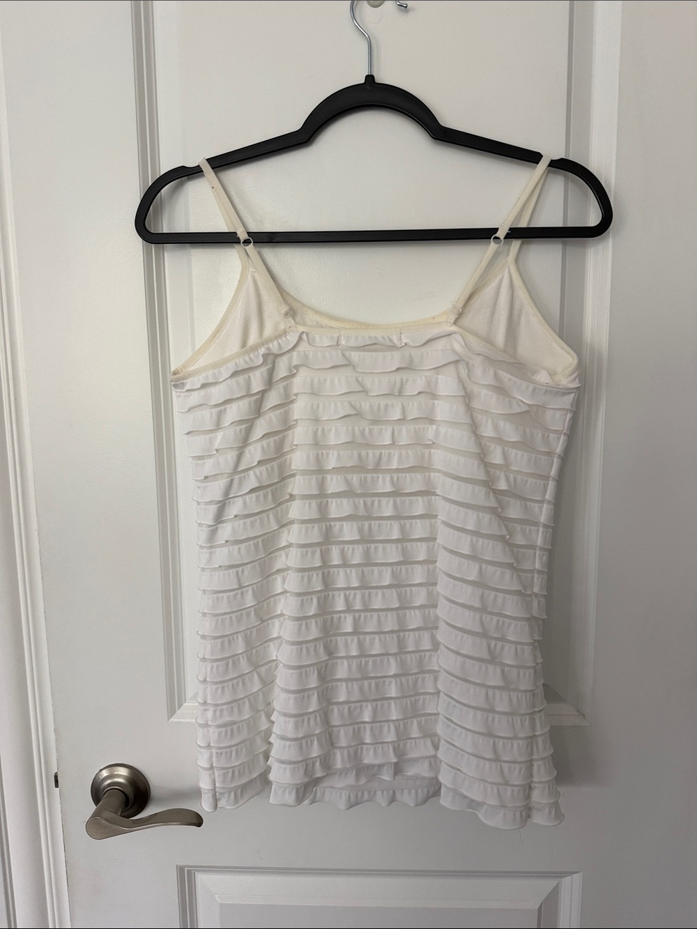 Energie White Ruffle Cami Tank Top - Picture 2 of 6